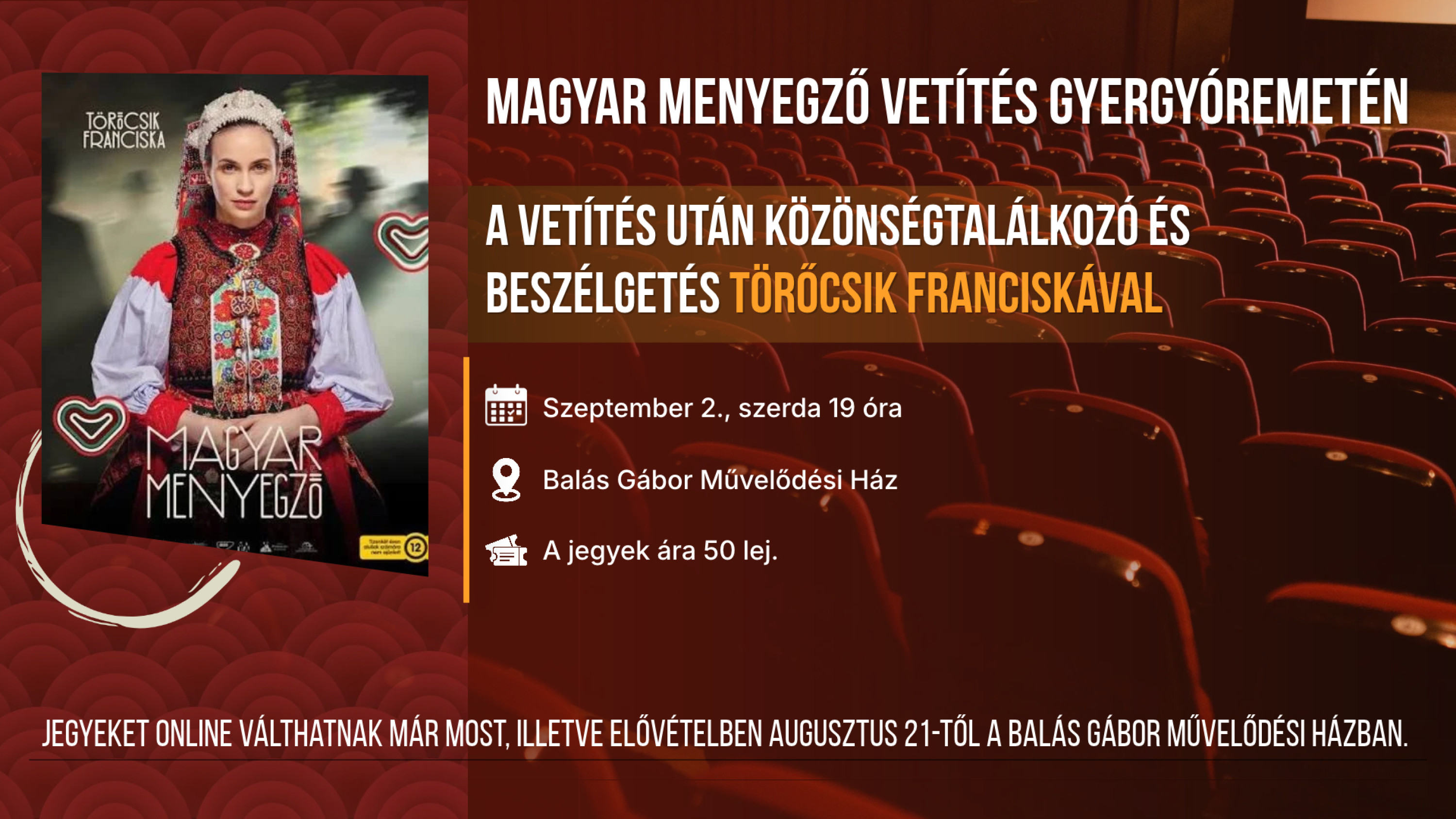 Magyar menyegző filmvetítés és közönségtalálkozó
