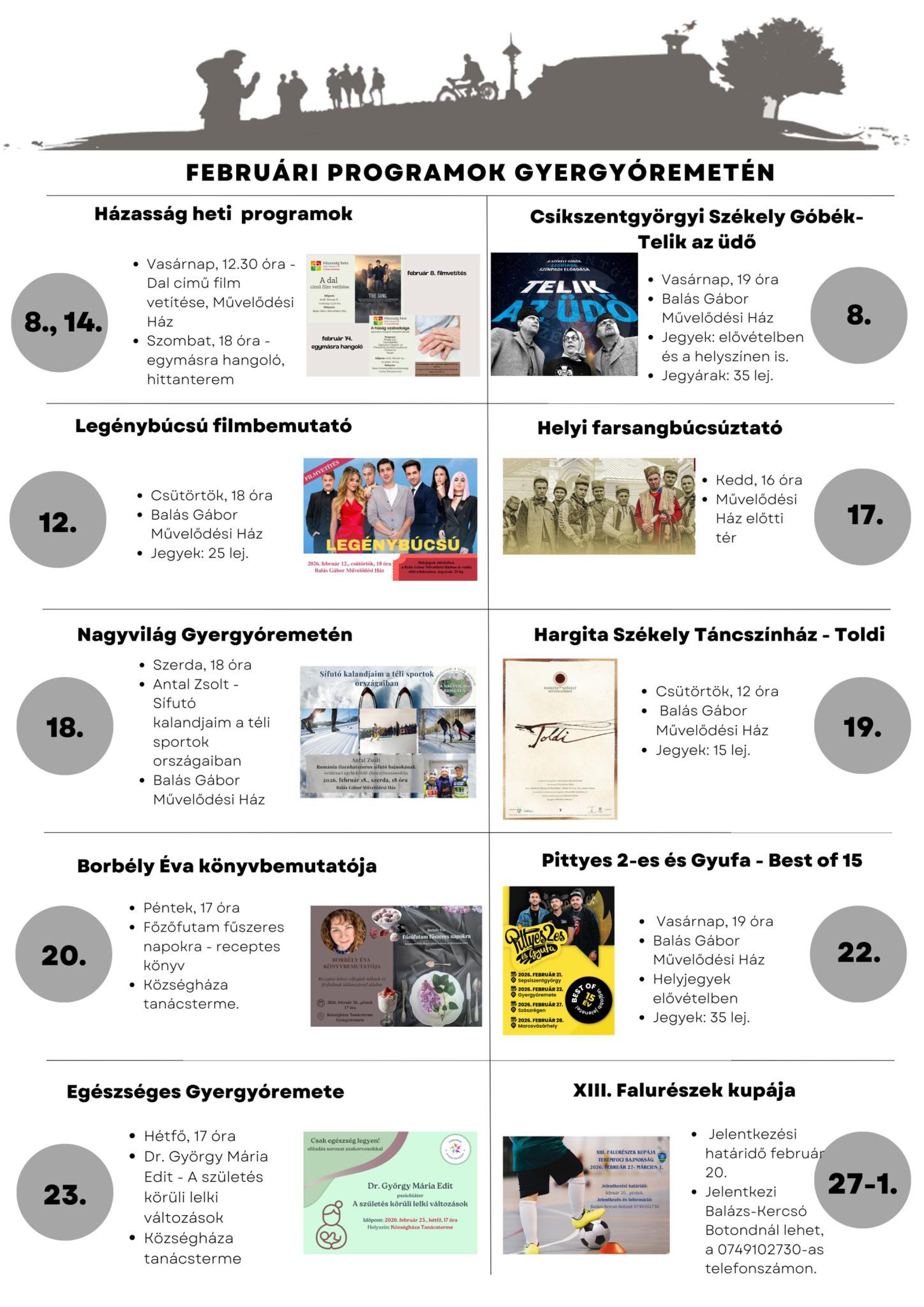 Februári programkínálatunk