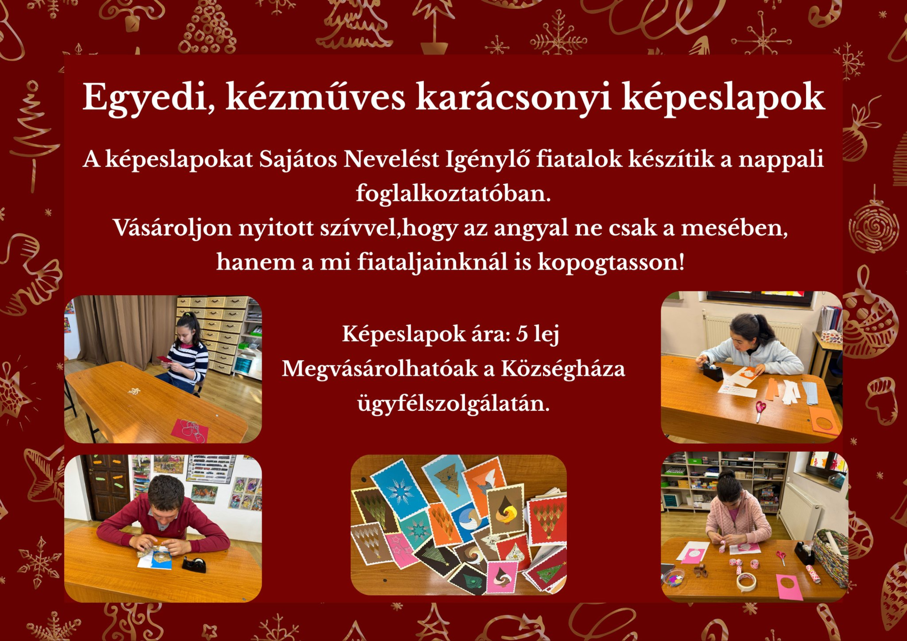 Egyedi, kézműves karácsonyi képeslapok