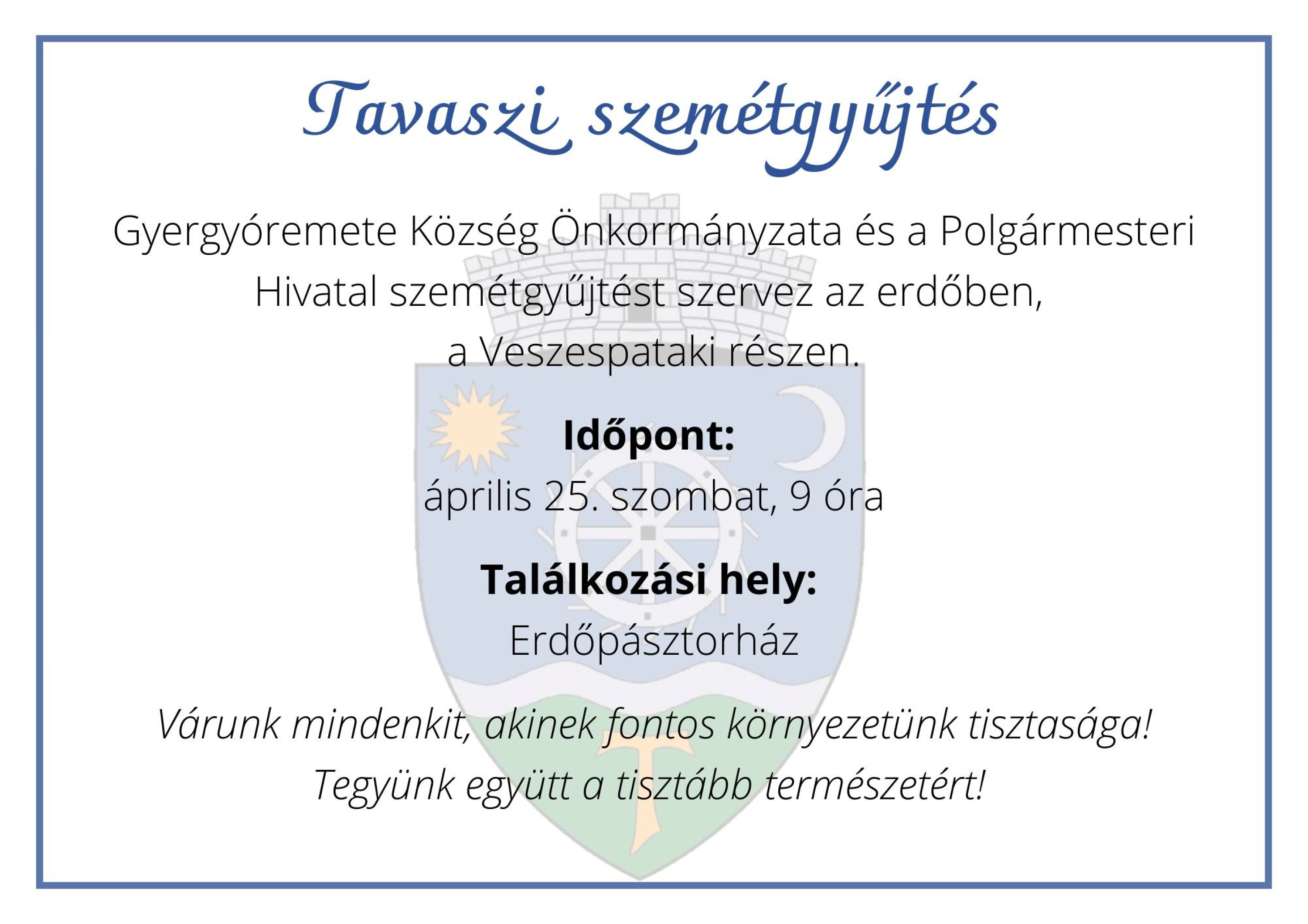 Tegyünk együtt tiszta környezetünkért!