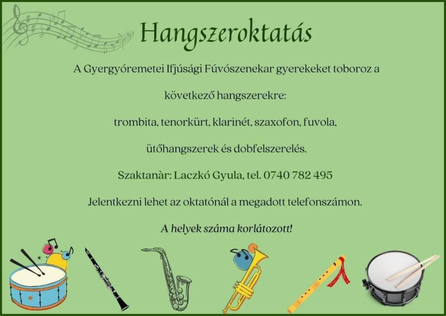 A Gyergyóremetei Ifjúsági Fúvószenekar felhívása